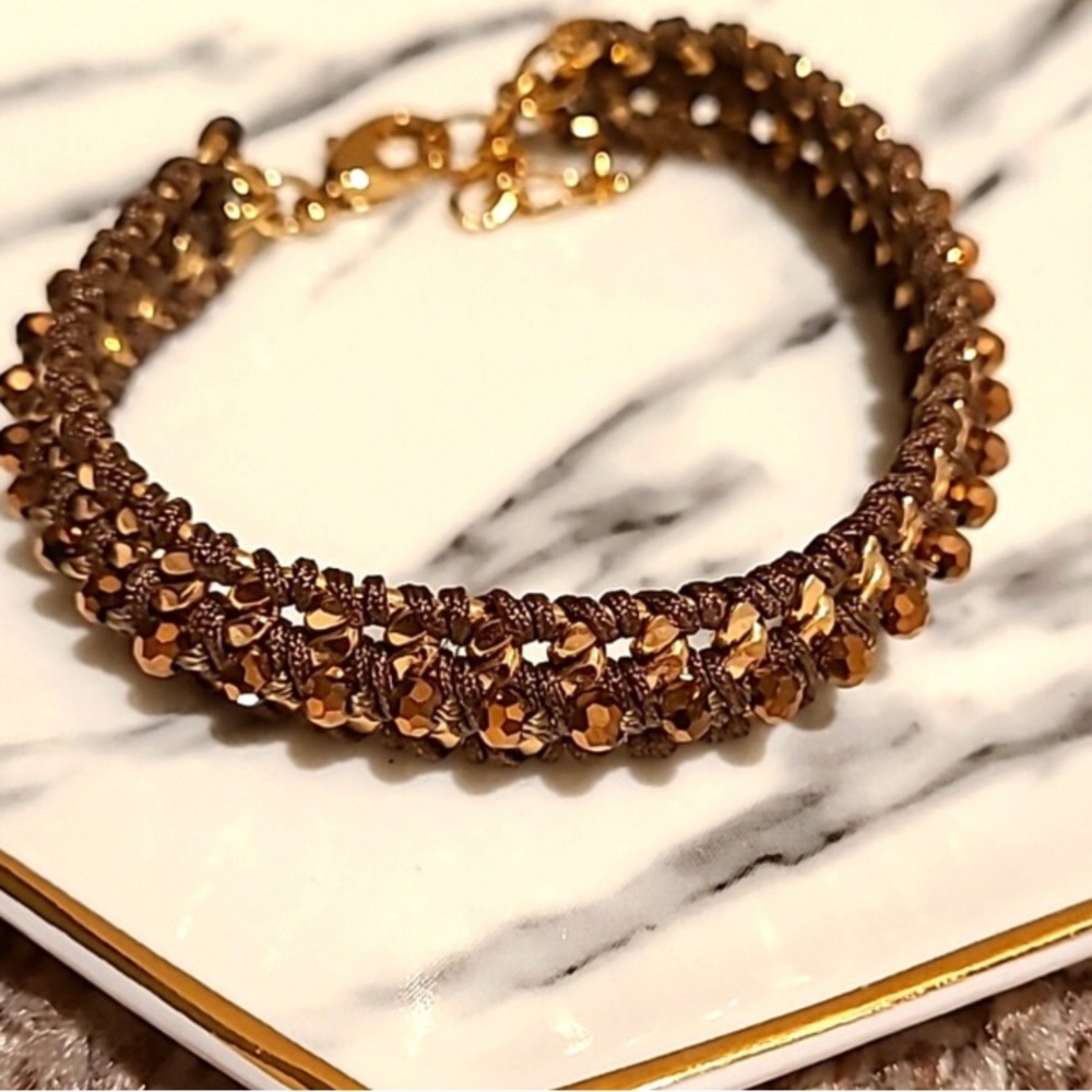 Stella and dot brown and gold bracelet
